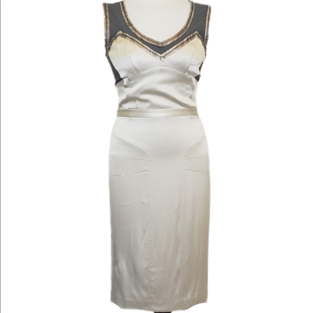 Dolce & Gabbana Silver Silk Dress - Picture 1 of 6